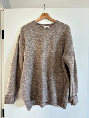 Kuwalla Women's Crew Neck Sweater Size Large in Brown